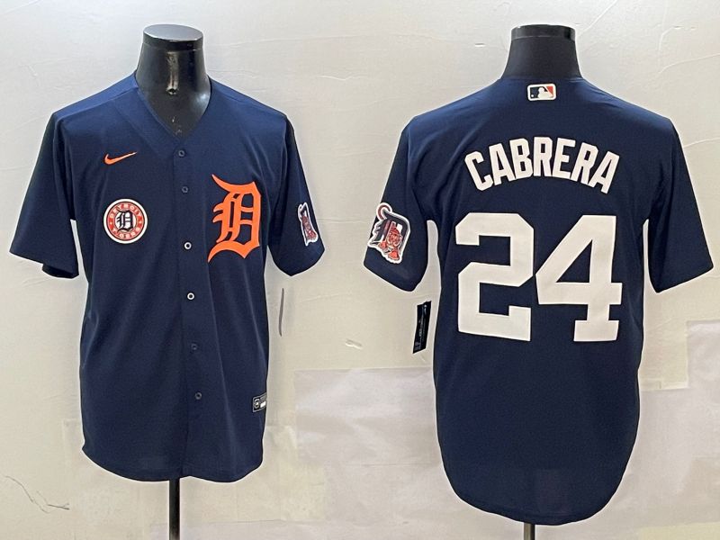 Men Detroit Tigers #24 Cabrera Drak Blue Game 2025 Nike MLB Jersey style 3115